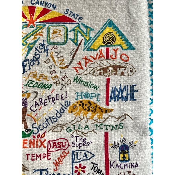 Catstudio Arizona Dish Towels Set of 2 Cotton AZ Map Design 29x21 New Gift - Picture 14 of 14